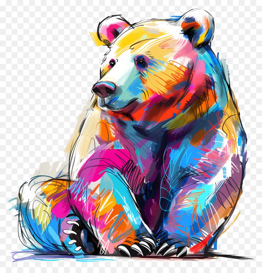 Urso，Urso Colorido PNG