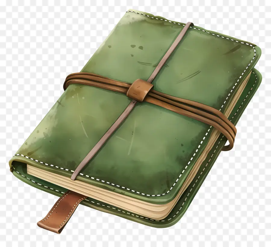 Caderno Verde，Capa De Couro PNG