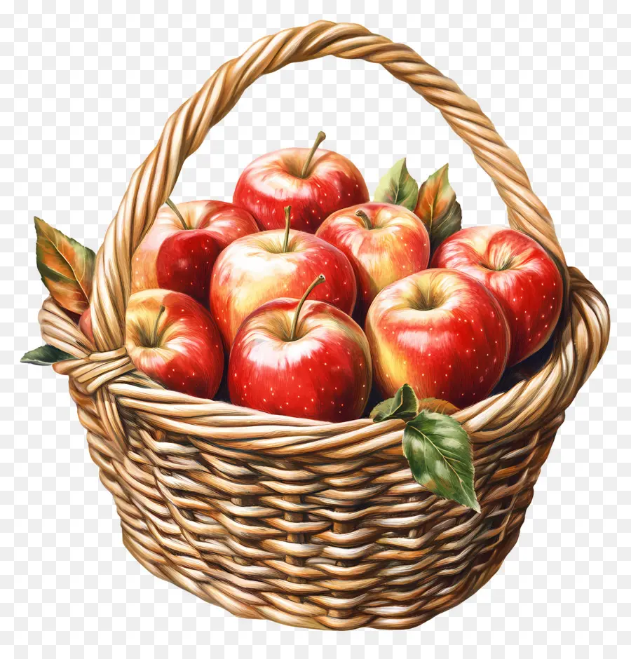 A Apple Cesta，Cesta De Maçãs PNG