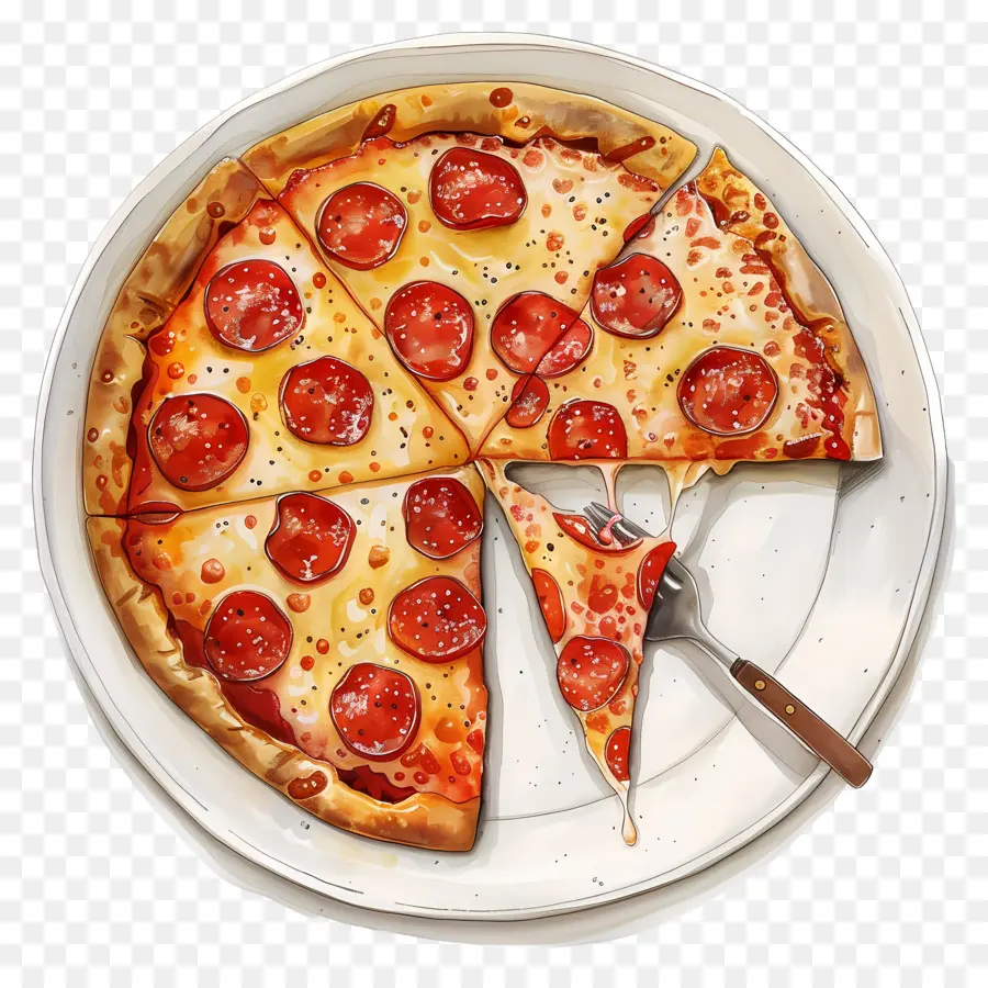 Prato De Pizza，Pizza PNG