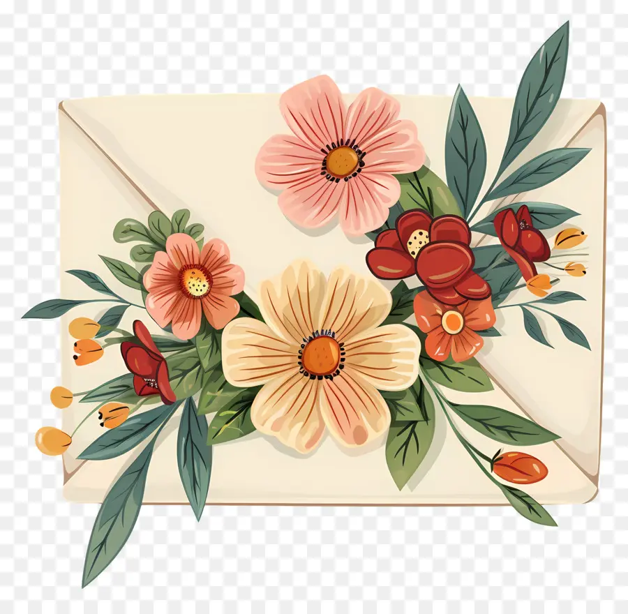 Envelope，Envelope Floral PNG