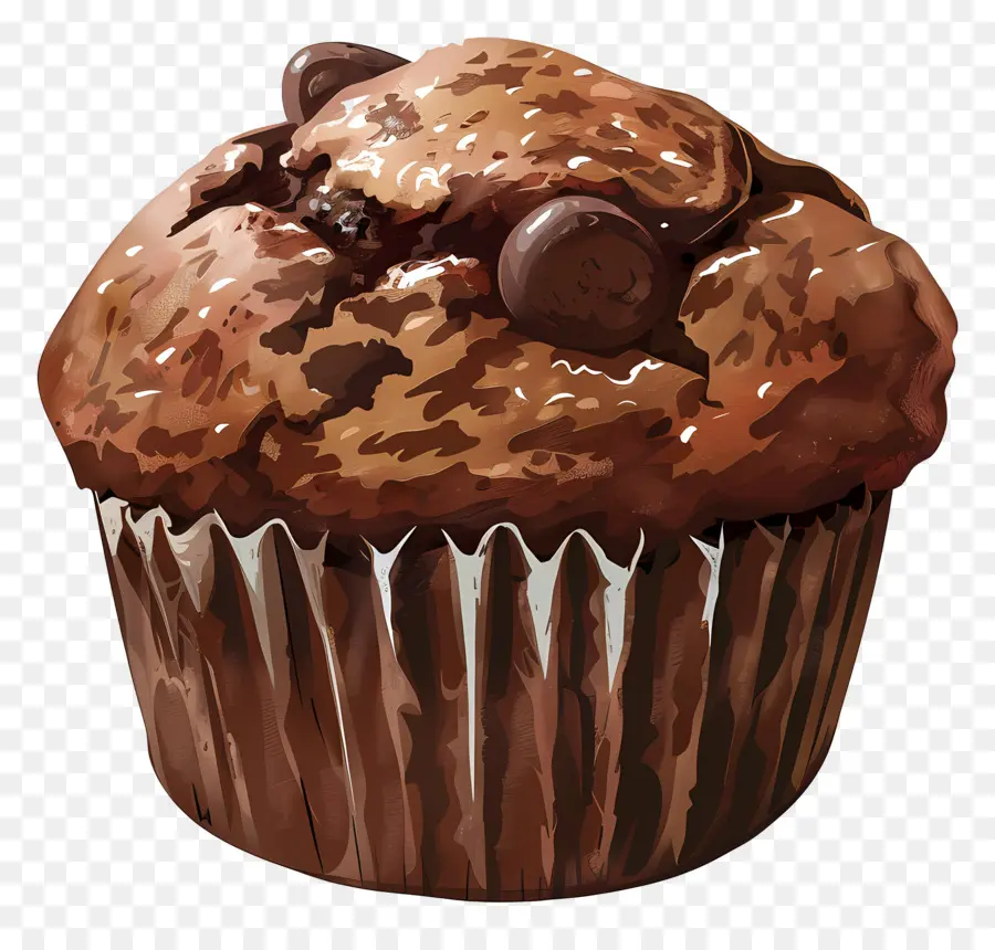 Muffin Duplo De Chocolate，Muffin De Chocolate PNG