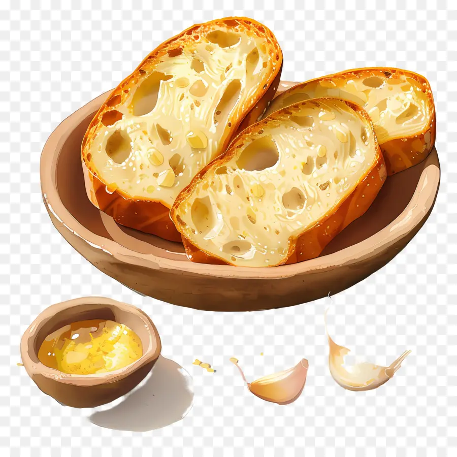 Pão De Alho，Fatias De Pão PNG