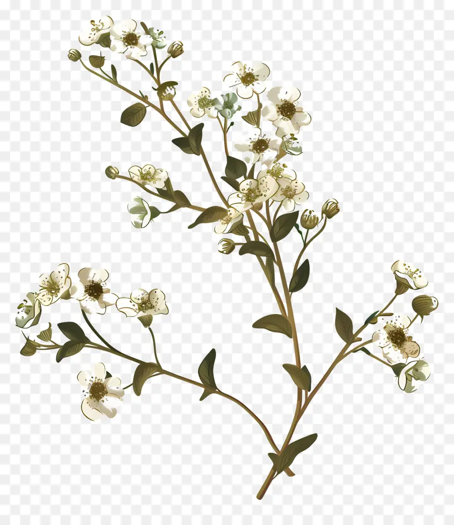 Doce Alyssum，Ramo De Flor PNG