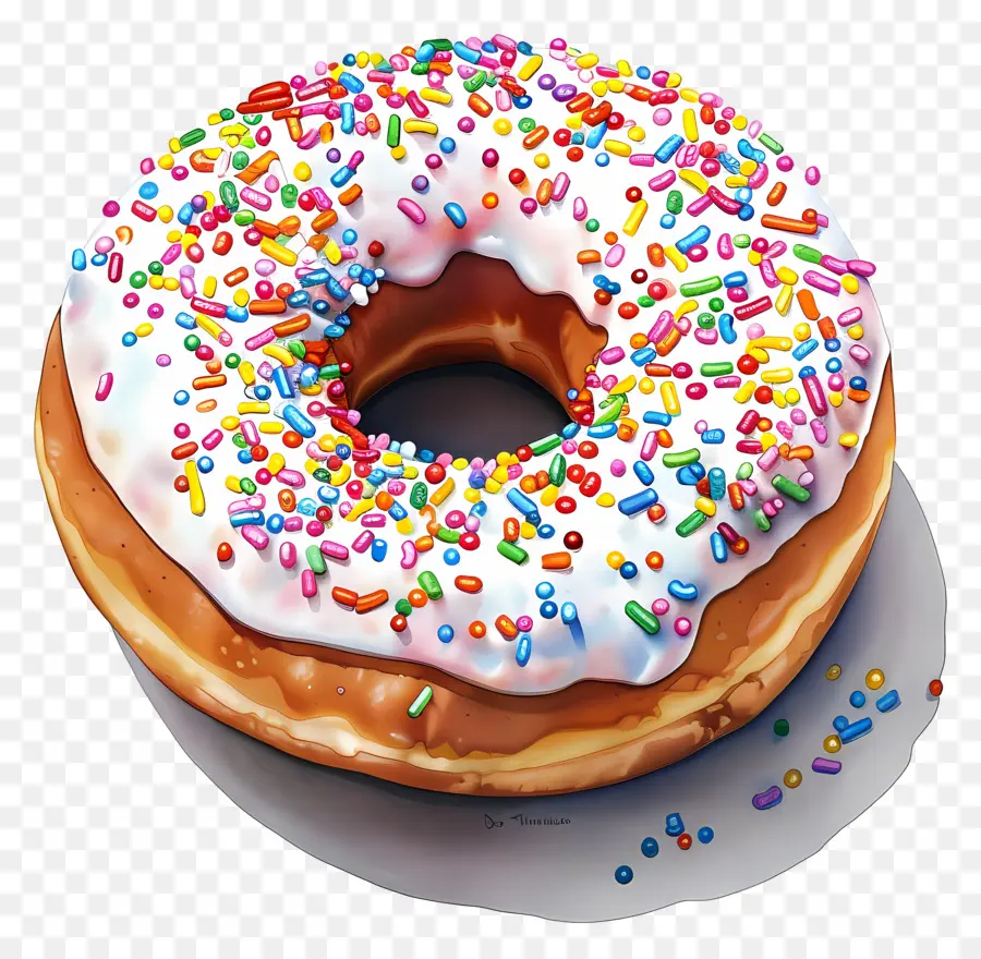 Polvilha No Donut，Rosquinha Azul PNG