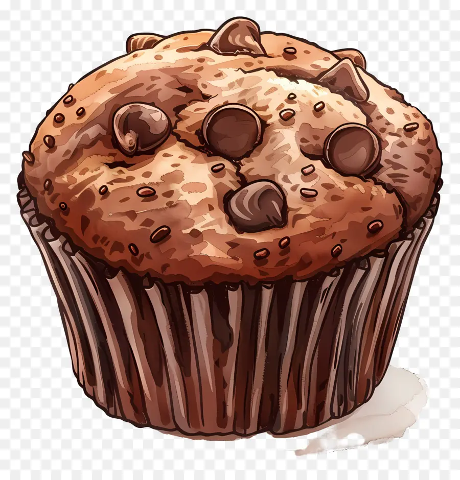 Muffin Duplo De Chocolate，Muffin De Chocolate PNG