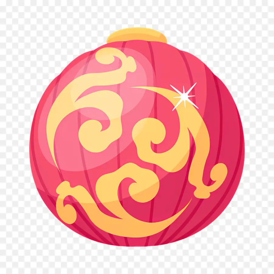 Bola De Natal，Lanterna Vermelha PNG