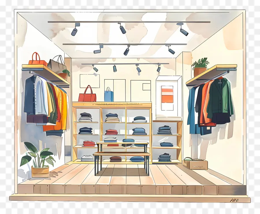 Interior Da Loja De Roupas，Clothing Store PNG