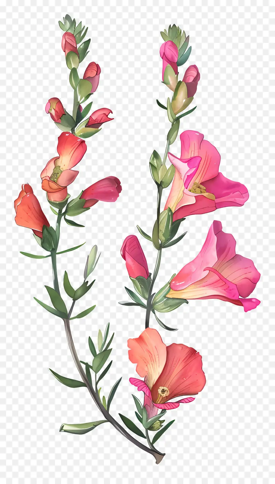 Flores De Snapdragon，Flores Coloridas PNG