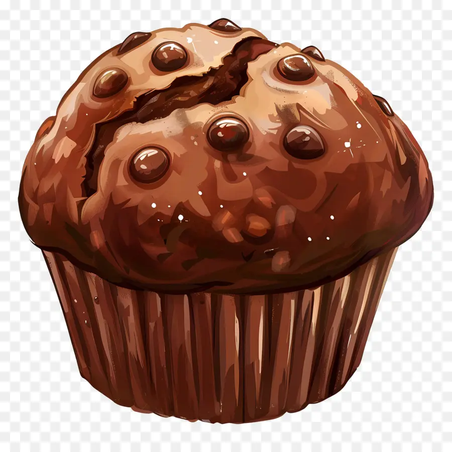 Muffin De Chocolate Duplo，Muffin De Chocolate PNG