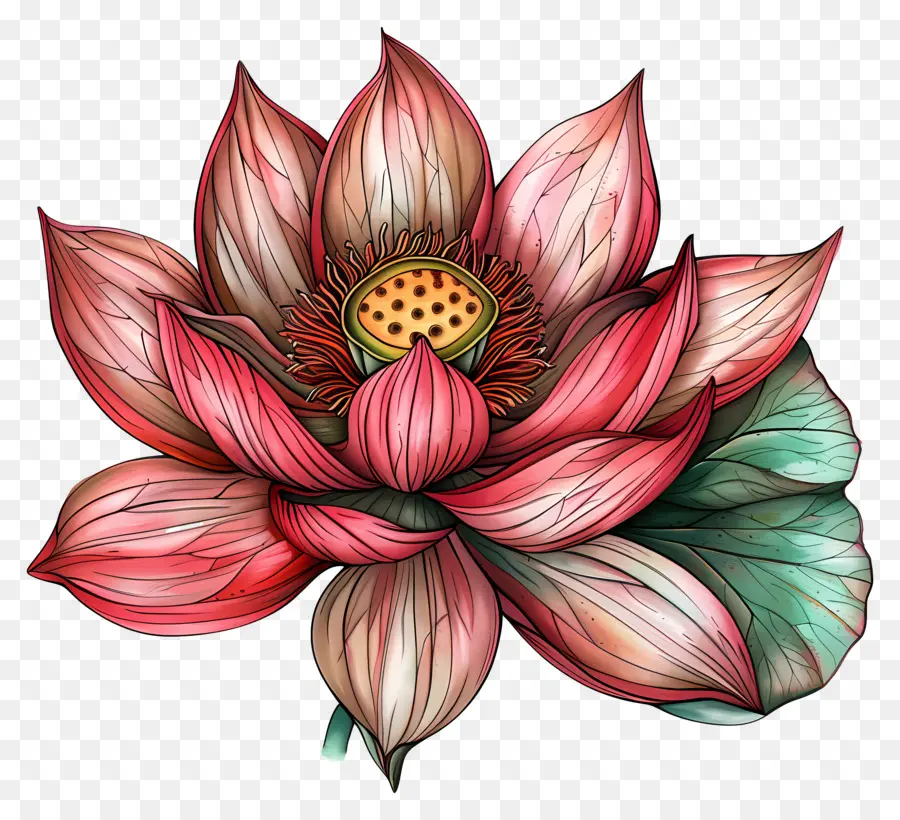 Flor De Lótus，Lótus Rosa PNG