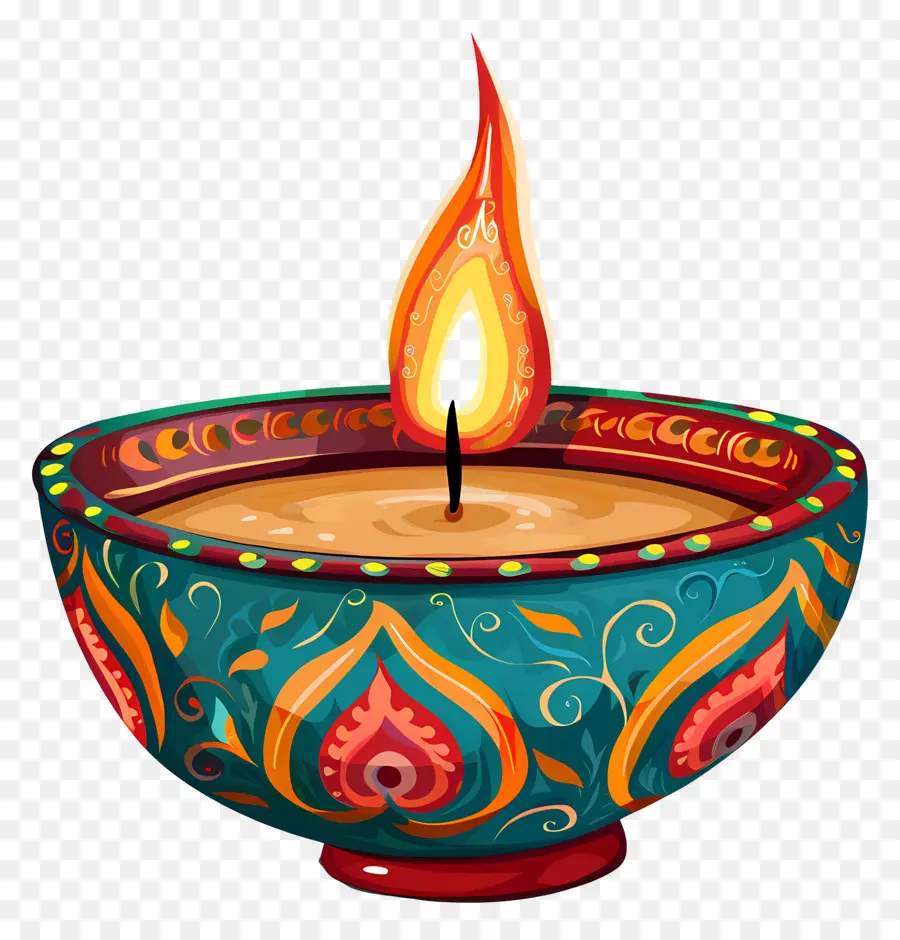 Lâmpada De Diwali，Vela Decorativa PNG