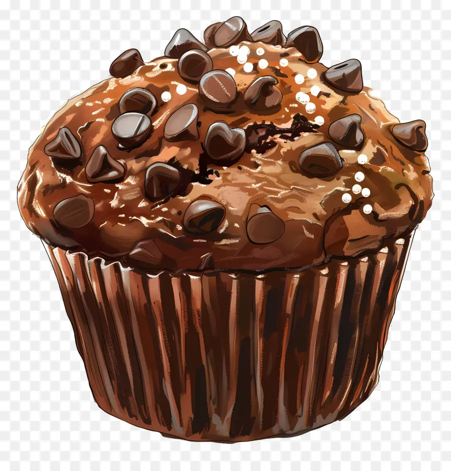 Muffin Duplo De Chocolate，Muffin De Chocolate PNG