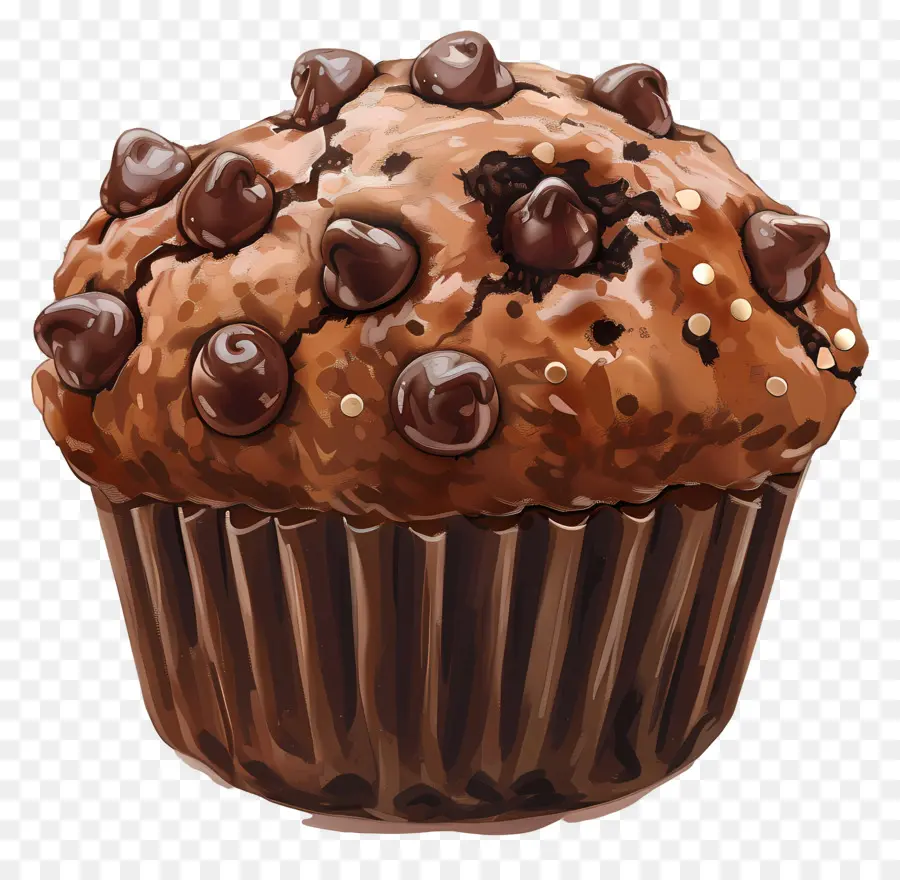 Muffin Duplo De Chocolate，Muffin De Chocolate PNG