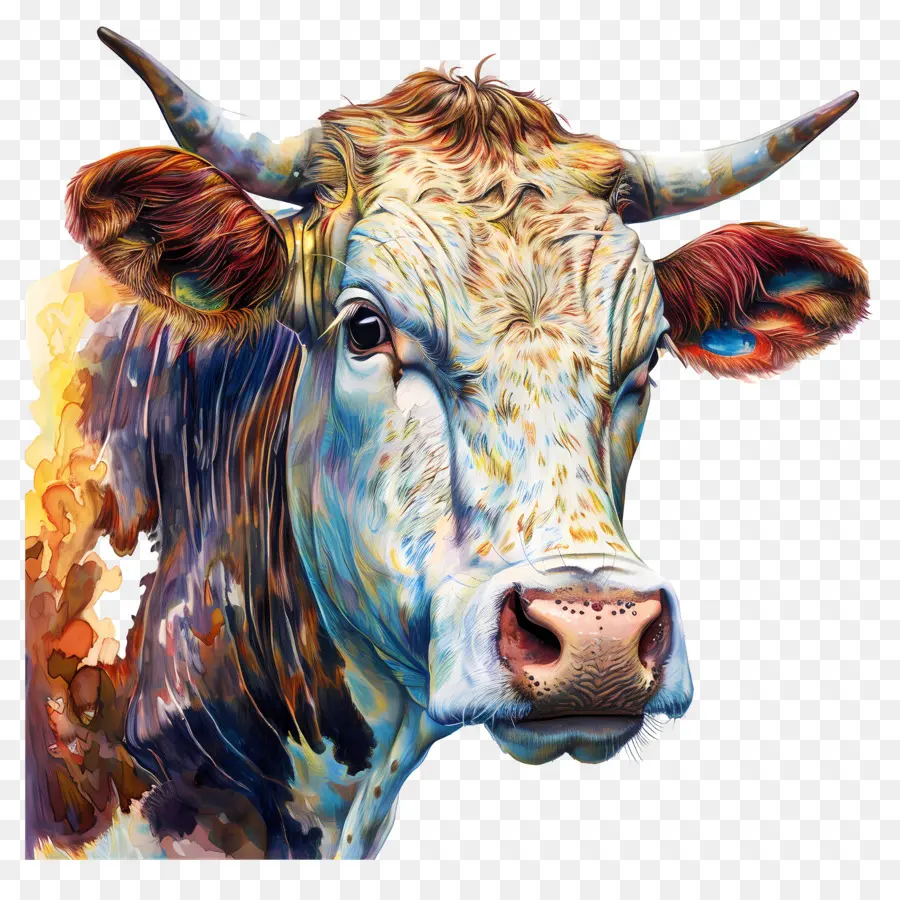 Cow，Vaca Colorida PNG