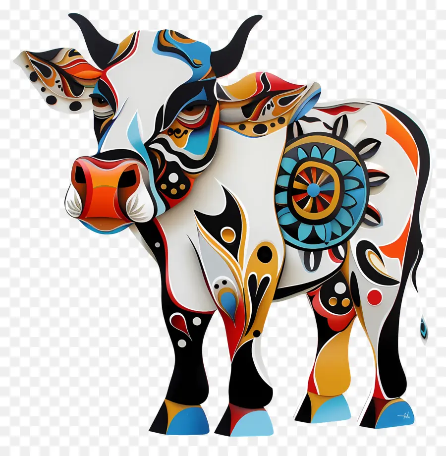 Cow，Vaca Colorida PNG