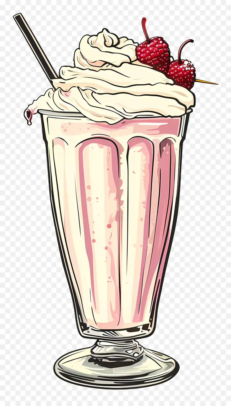 Batido De Leite，Milk Shake Rosa PNG