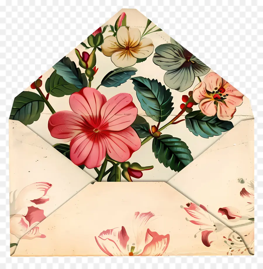 Envelope，Envelope Floral PNG