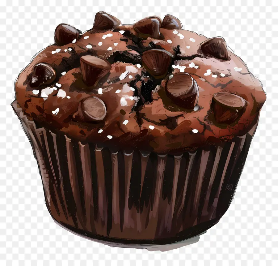 Muffin Duplo De Chocolate，Muffin De Chocolate PNG