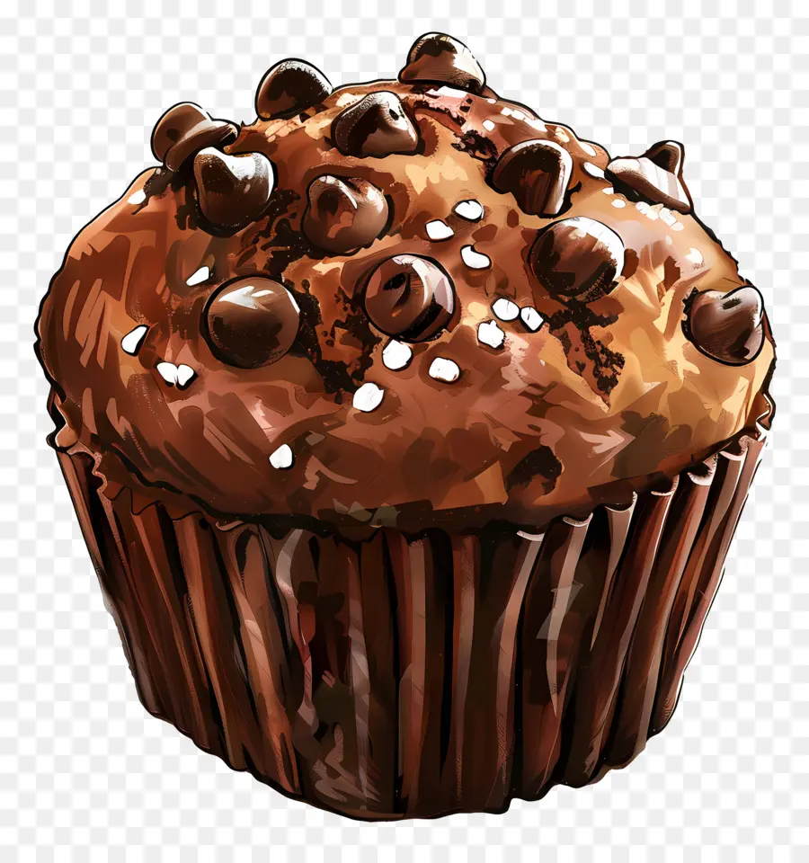 Muffin De Chocolate Duplo，Muffin De Chocolate PNG