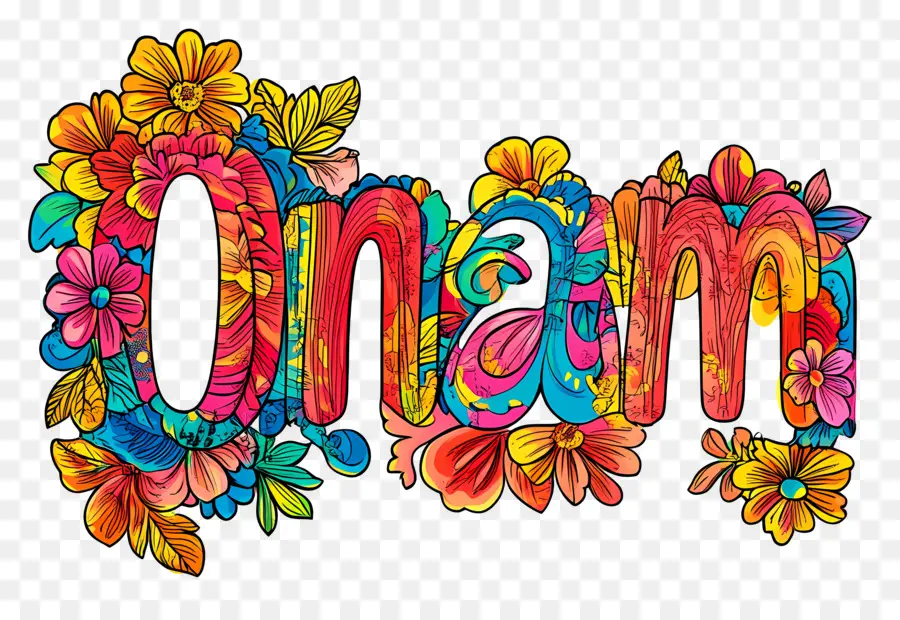 Onam，Arte Do Texto Onam PNG