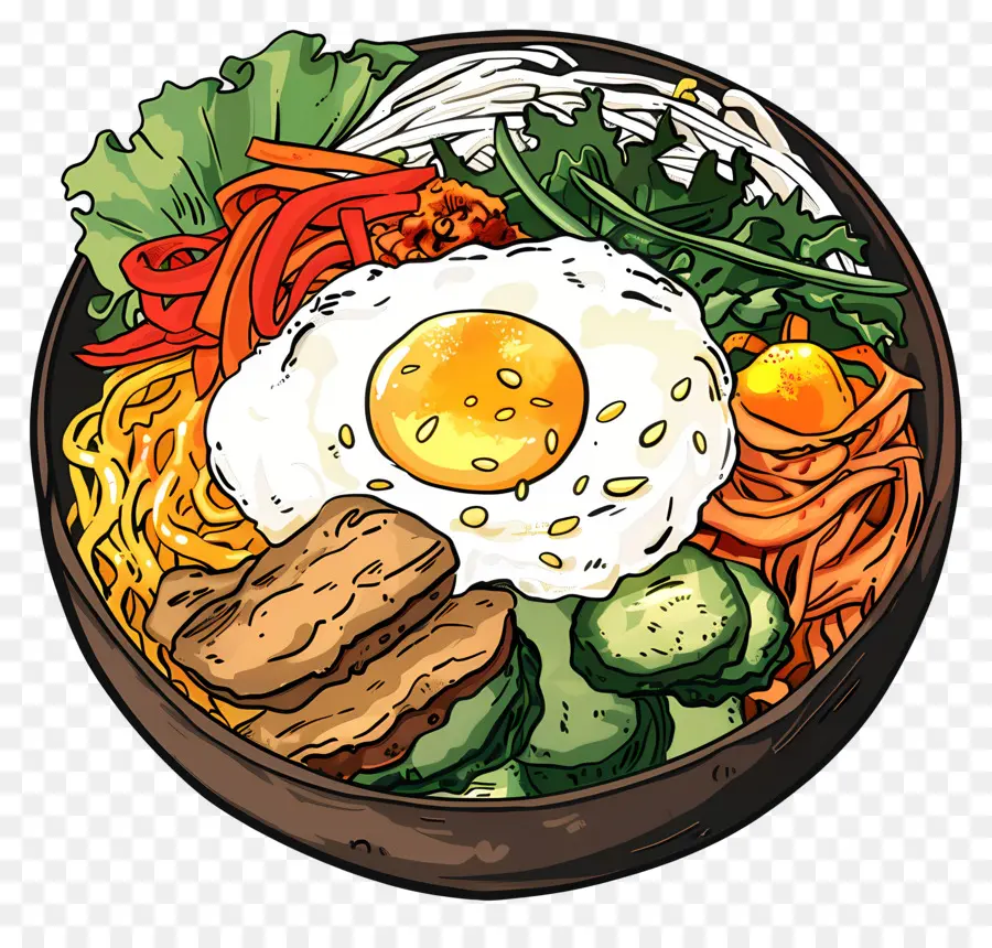 O Coreano Bibimbap，Bibimbap PNG