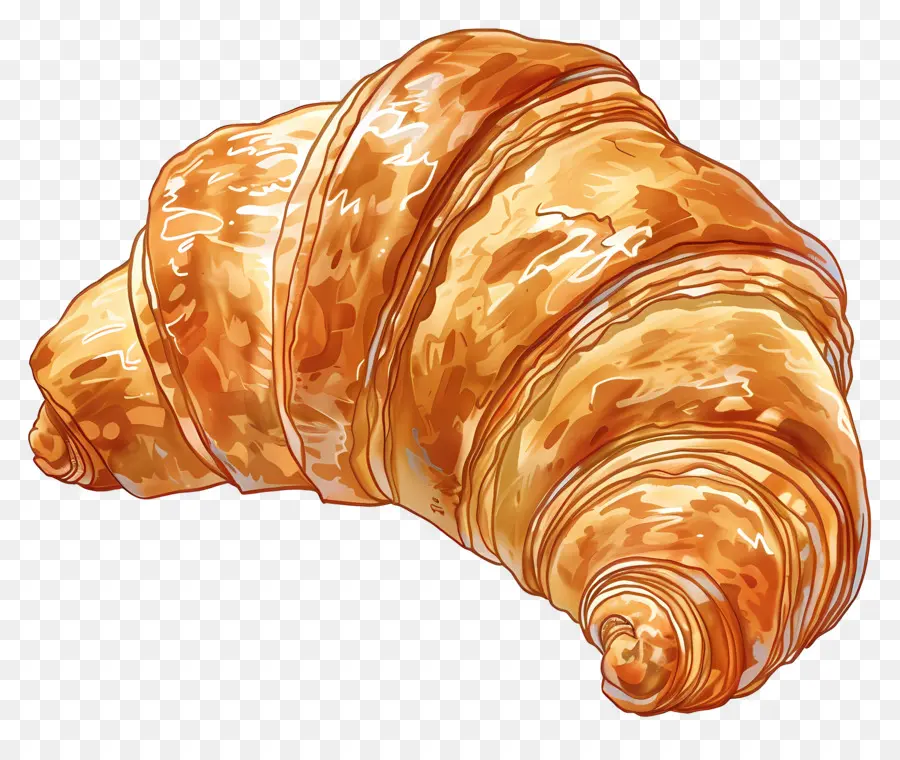 Croissant，Pastelaria PNG