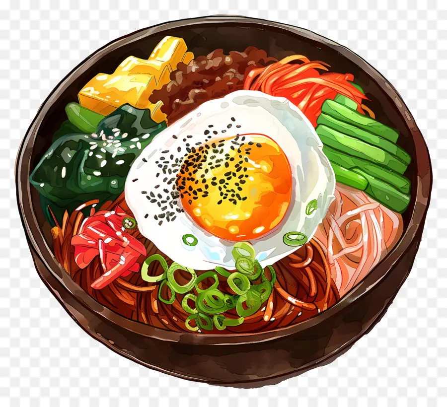 Bibimbap Coreano，Bibimbap PNG