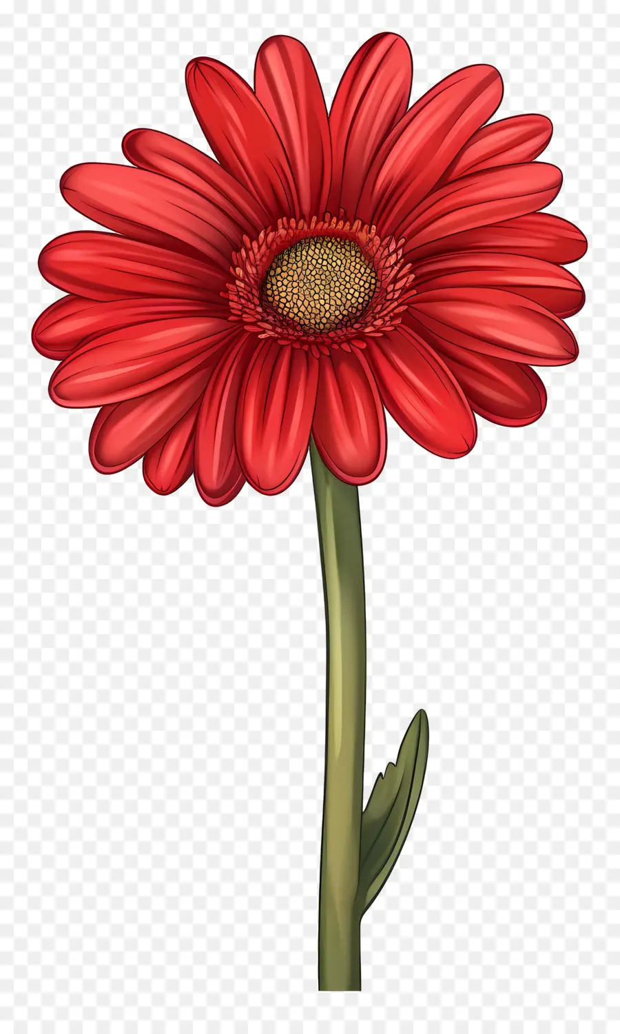 Gérbera Vermelha，Flor Vermelha PNG