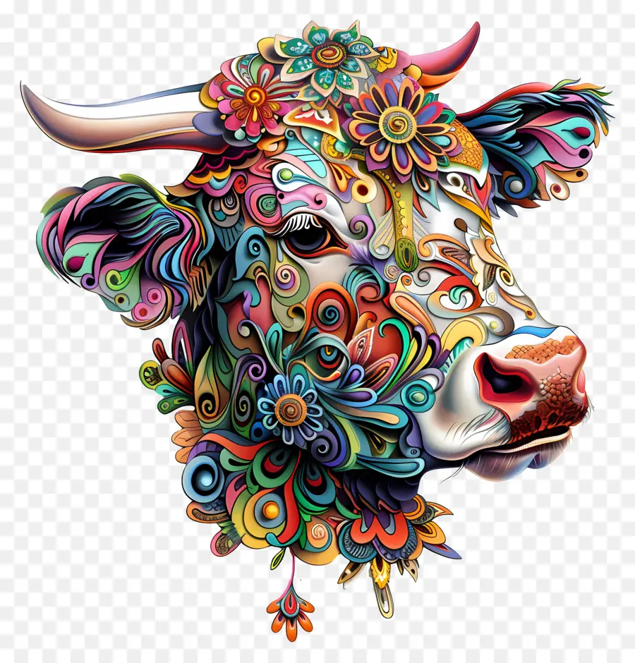 Vaca，Touro Decorativo PNG