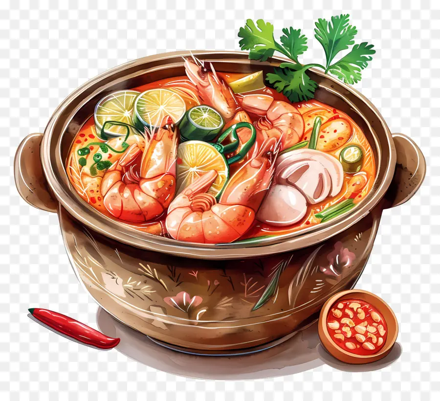 Tom Yum Goong，Sopa De Camarão PNG