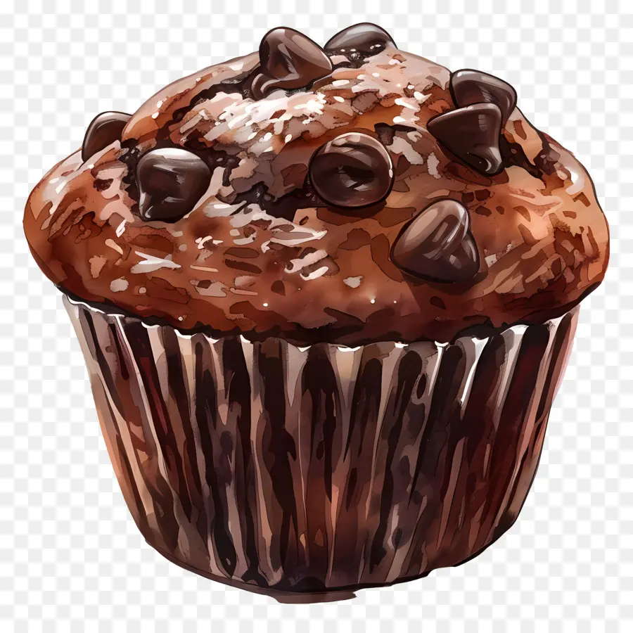 Muffin Duplo De Chocolate，Muffin De Chocolate PNG