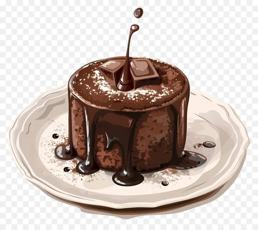 Suflê De Chocolate Francês，Pudim De Chocolate PNG