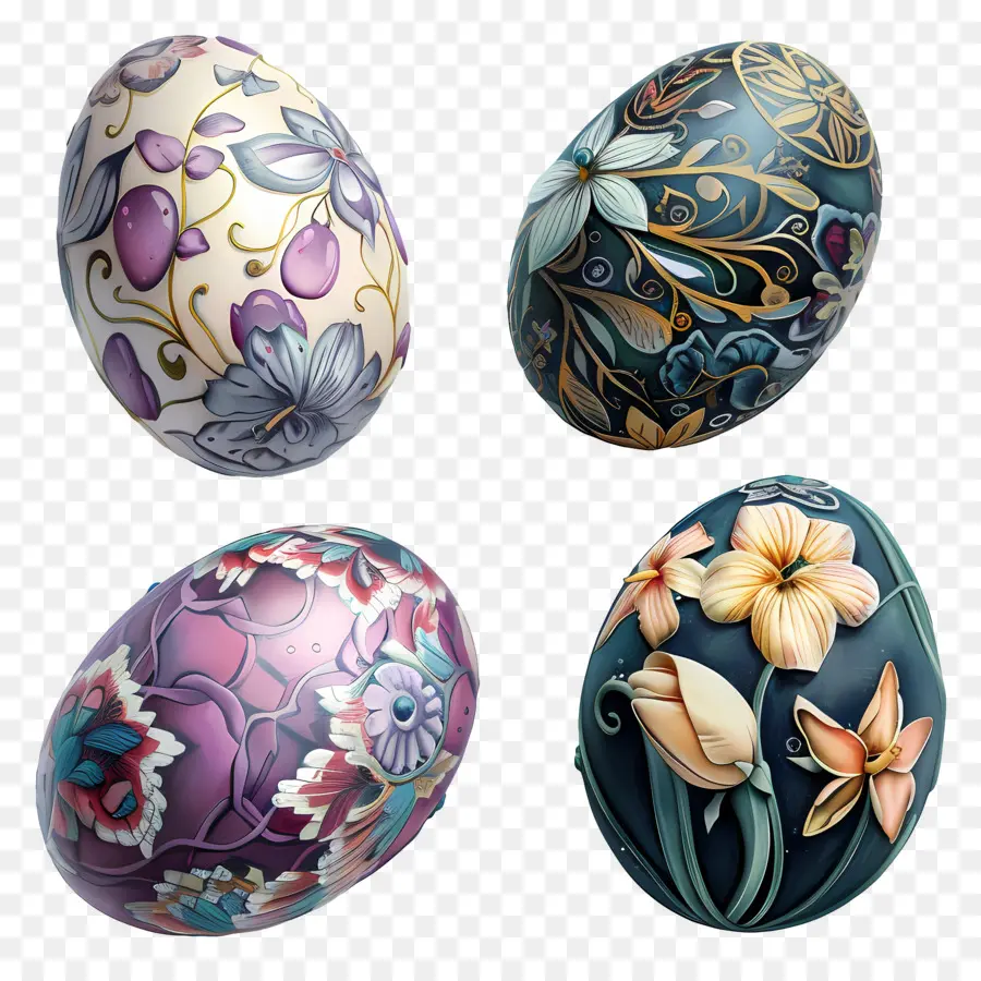 Ovos De Páscoa，Ovos Decorados PNG