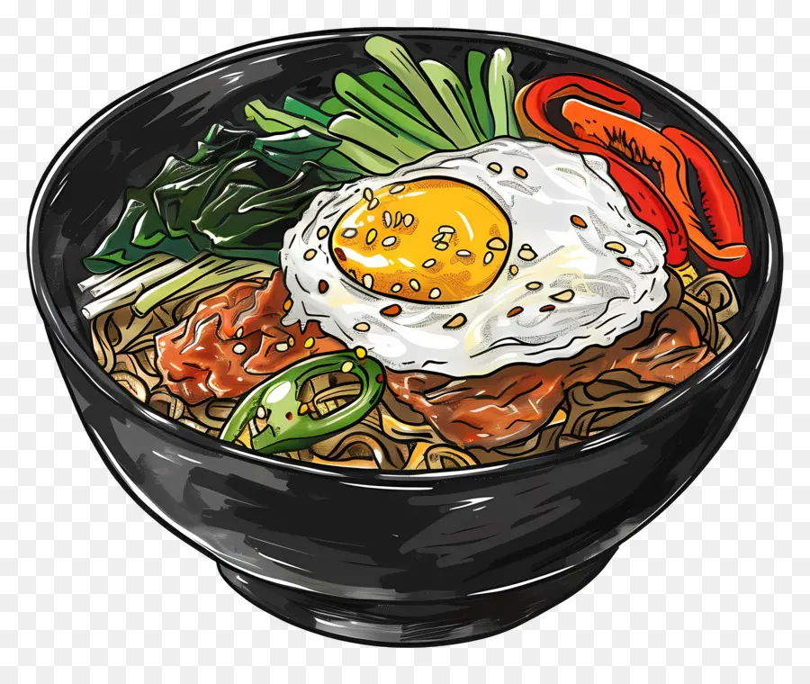 Bibimbap Coreano，Bibimbap PNG