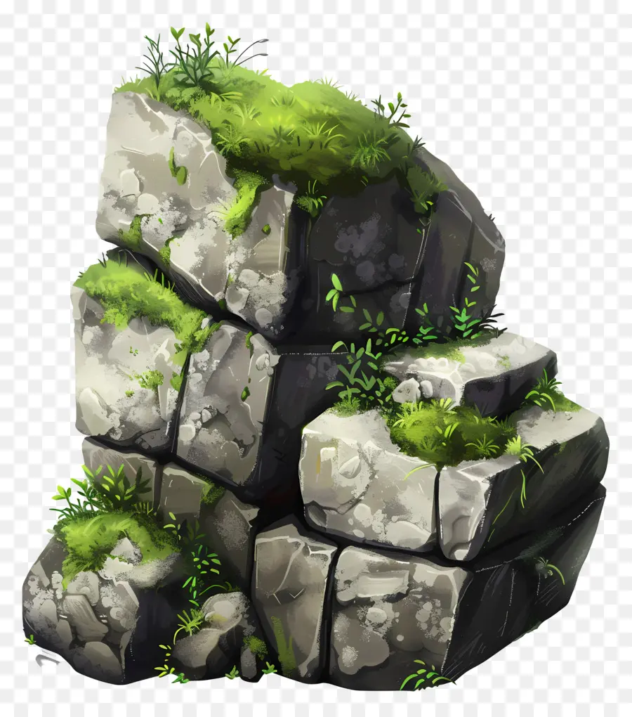 Pedra Musgo，Parede De Pedra PNG