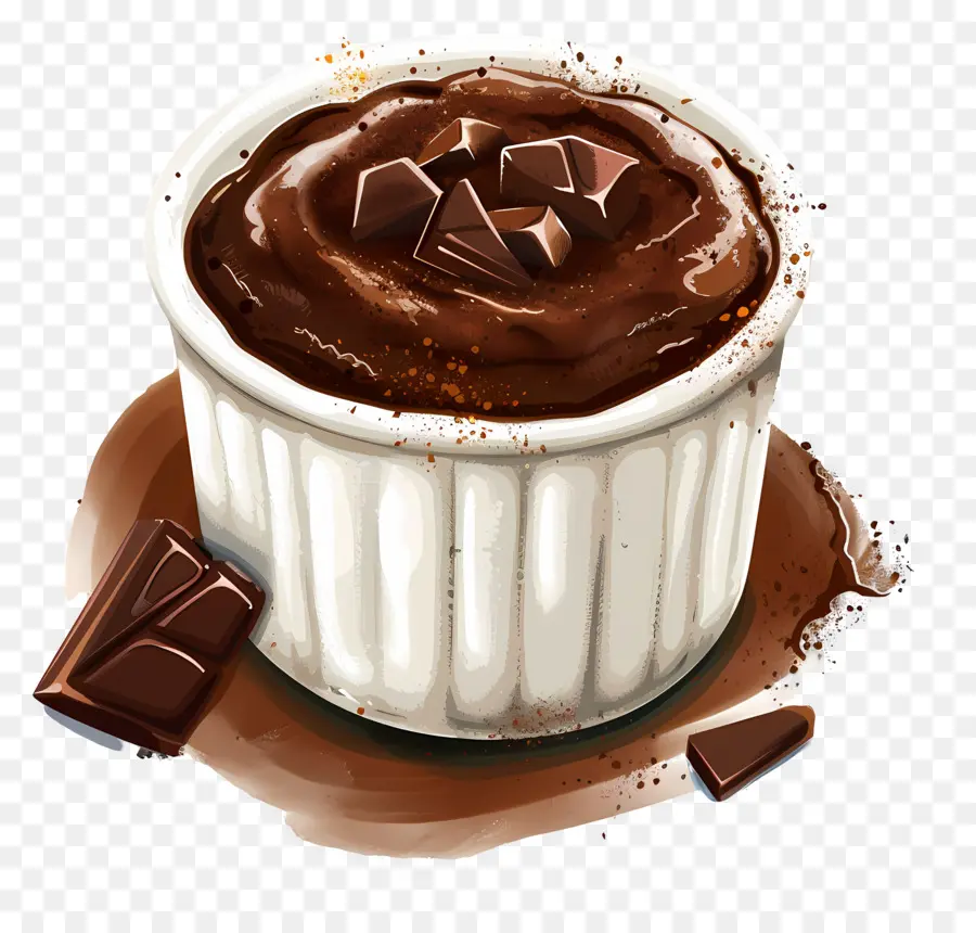 Suflê De Chocolate Francês，Sobremesa De Chocolate PNG