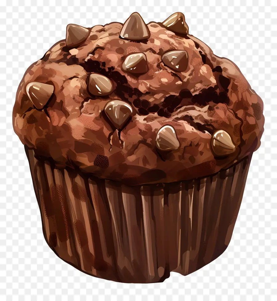 Muffin Duplo De Chocolate，Muffin De Chocolate PNG