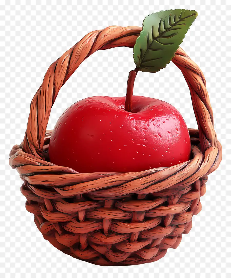 A Apple Cesta，A Red Apple PNG