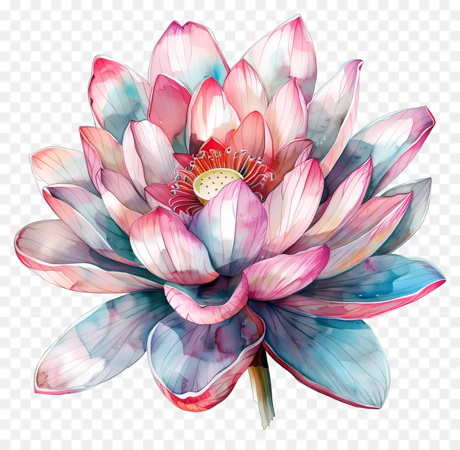 Aquarela Lótus，Flor De Lótus PNG