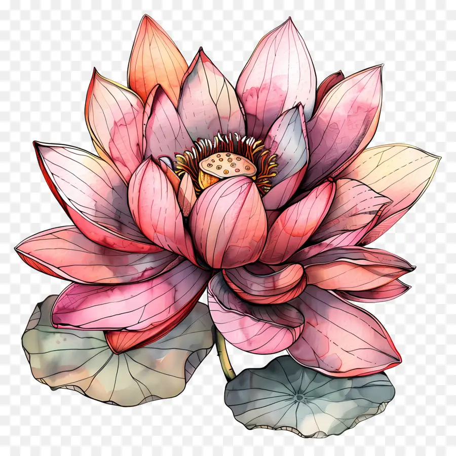 Flor De Lótus，Lótus Rosa PNG