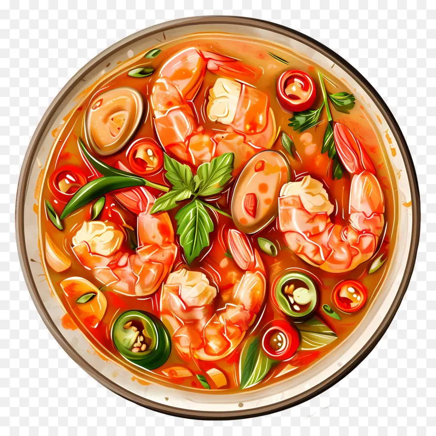 Tom Yum Goong，Sopa De Camarão PNG