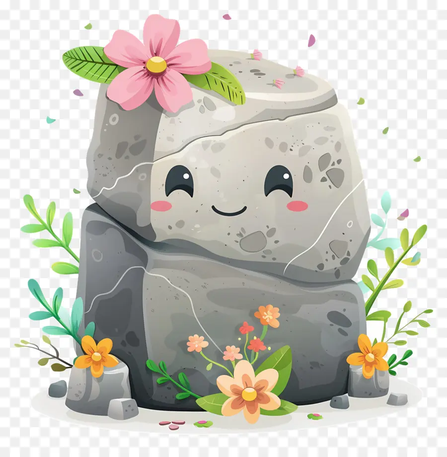 Cartoon Pedra，Rock Fofo PNG