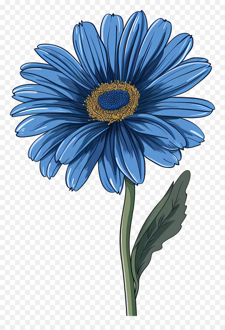 Gérbera Azul，Flor Azul PNG