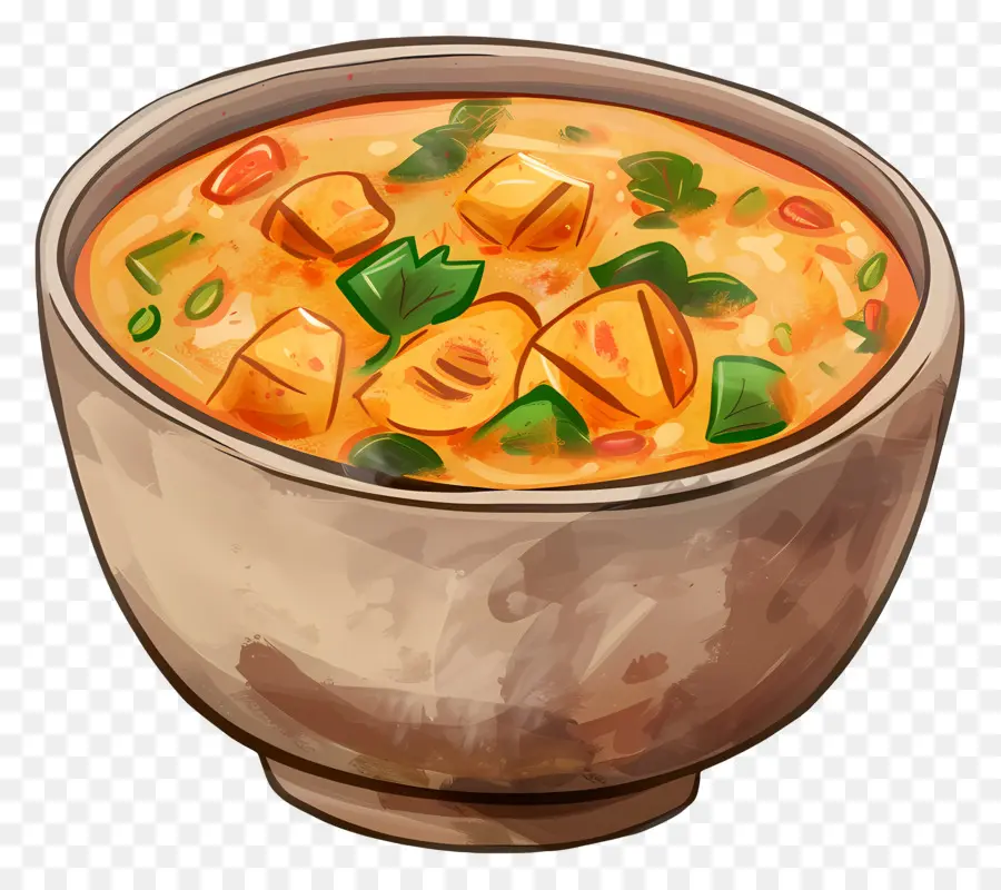 Sopa De Caril，Tigela De Sopa PNG