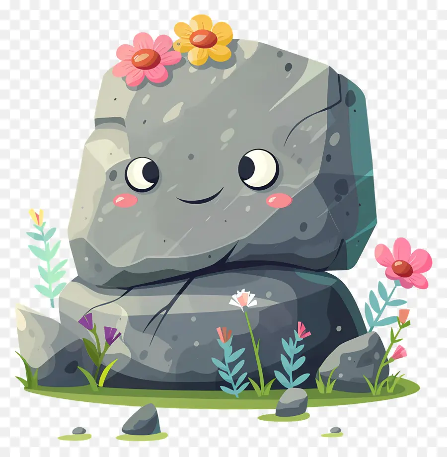 Cartoon Pedra，Rock Fofo PNG