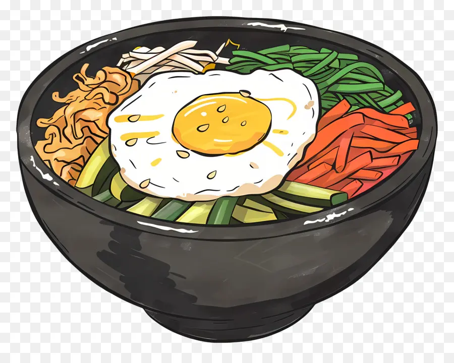 Bibimbap Coreano，Bibimbap PNG