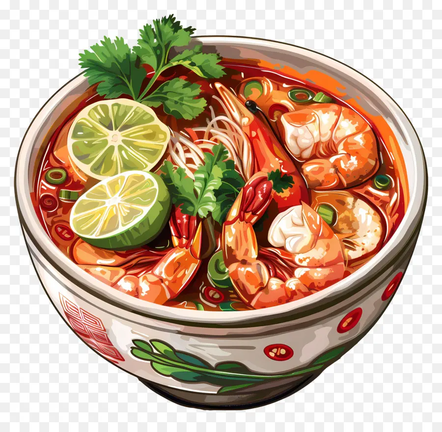 Tom Yum Goong，Sopa De Macarrão De Camarão PNG