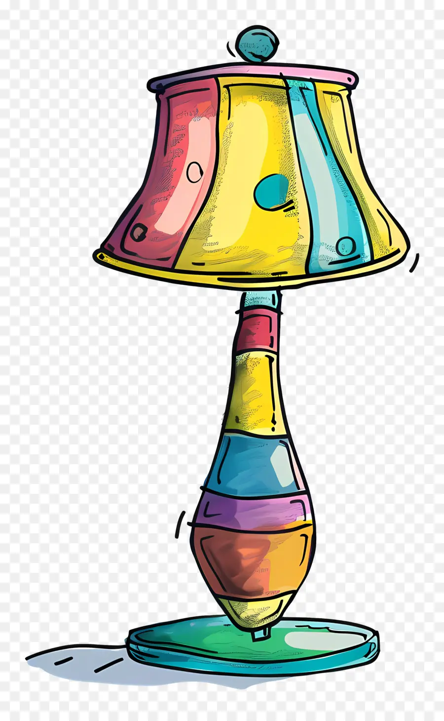 Lamp，Lâmpada De Mesa Colorida PNG