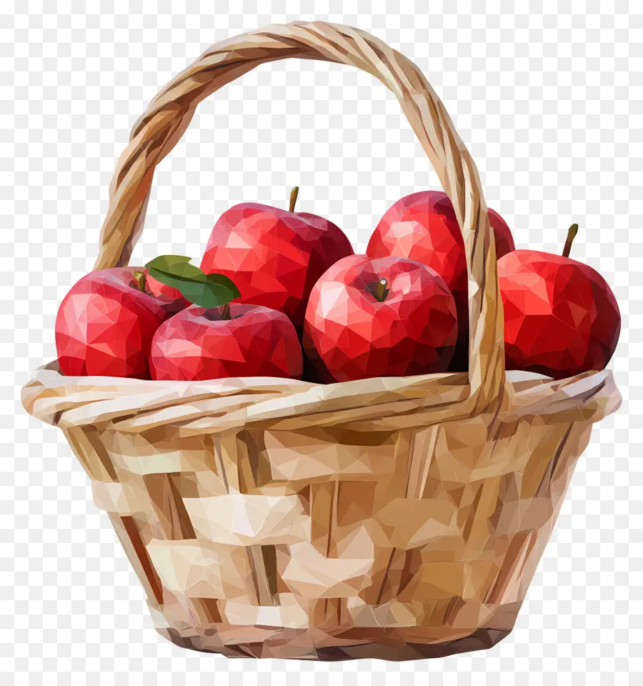 A Apple Cesta，Cesta De Maçãs PNG